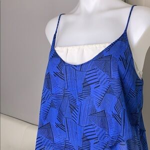 Soprano Line Print Spaghetti Strap Crop Tank top Large